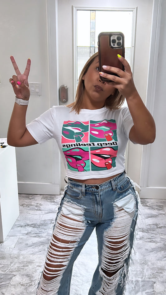 LIPS CROP TOP