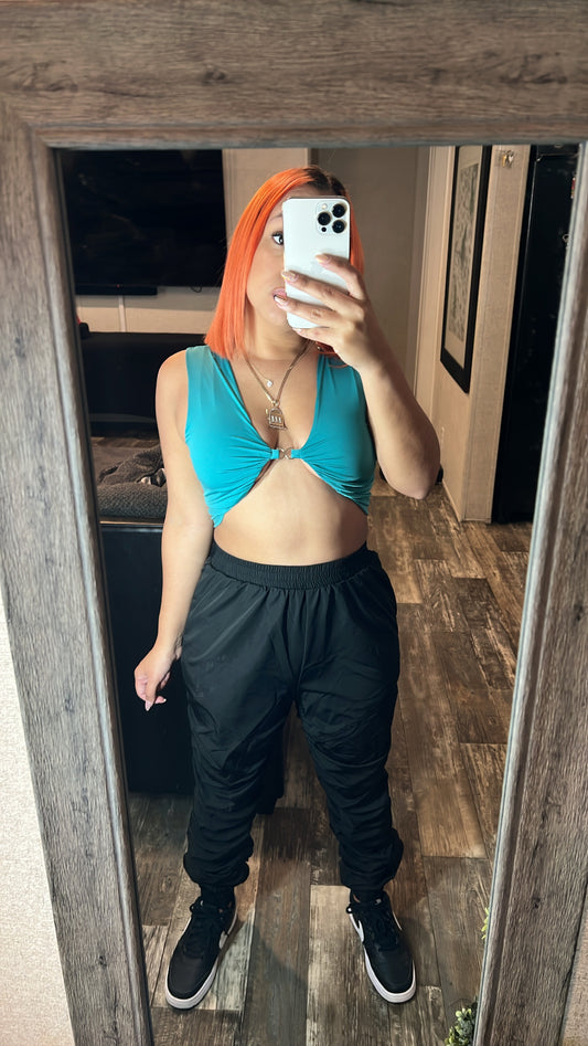 D CROP TOP TEAL